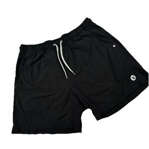 Vuori Kore Short Men L Black 5” Performance Lined Drawstring Gym Running